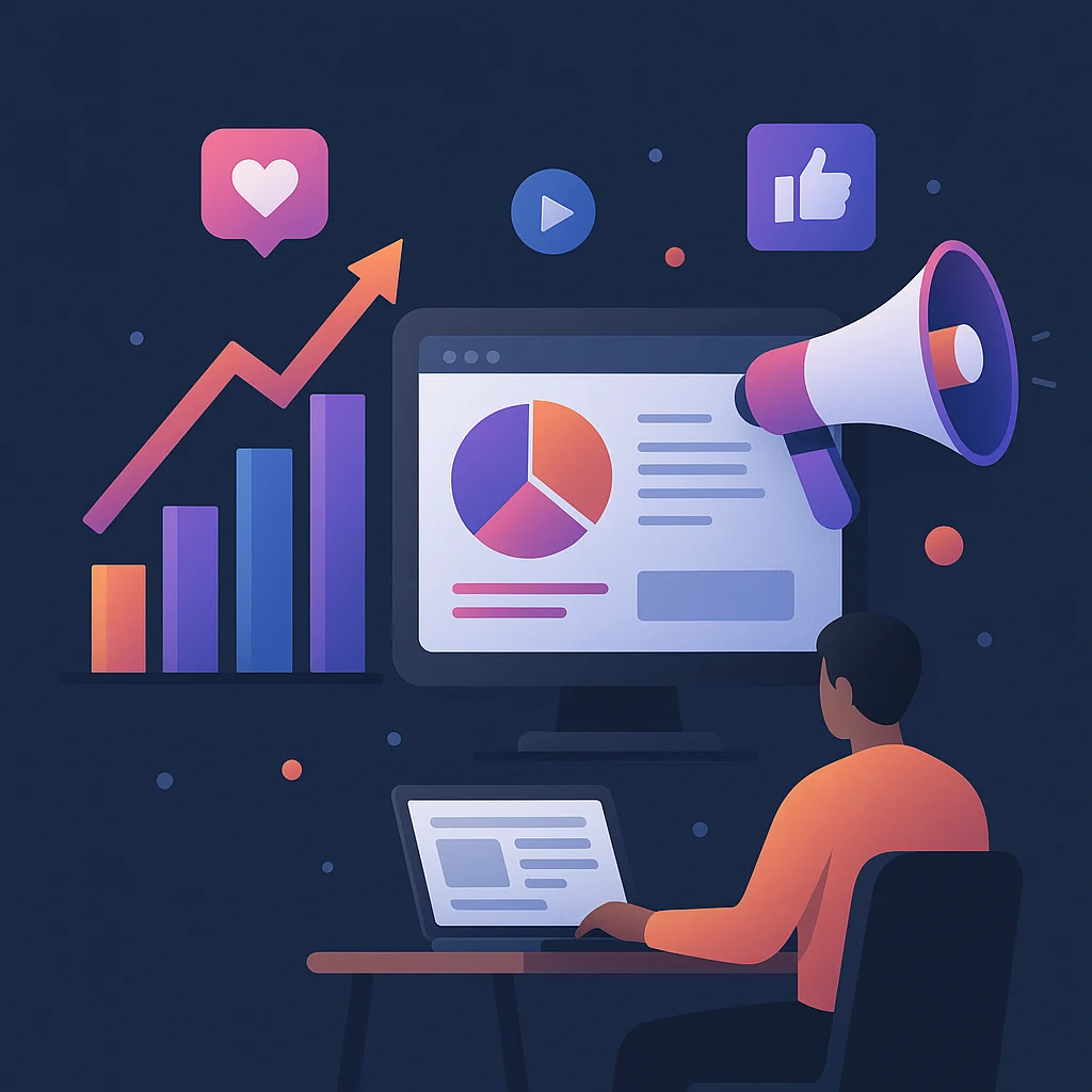 Apstraktni digitalni marketing vizual