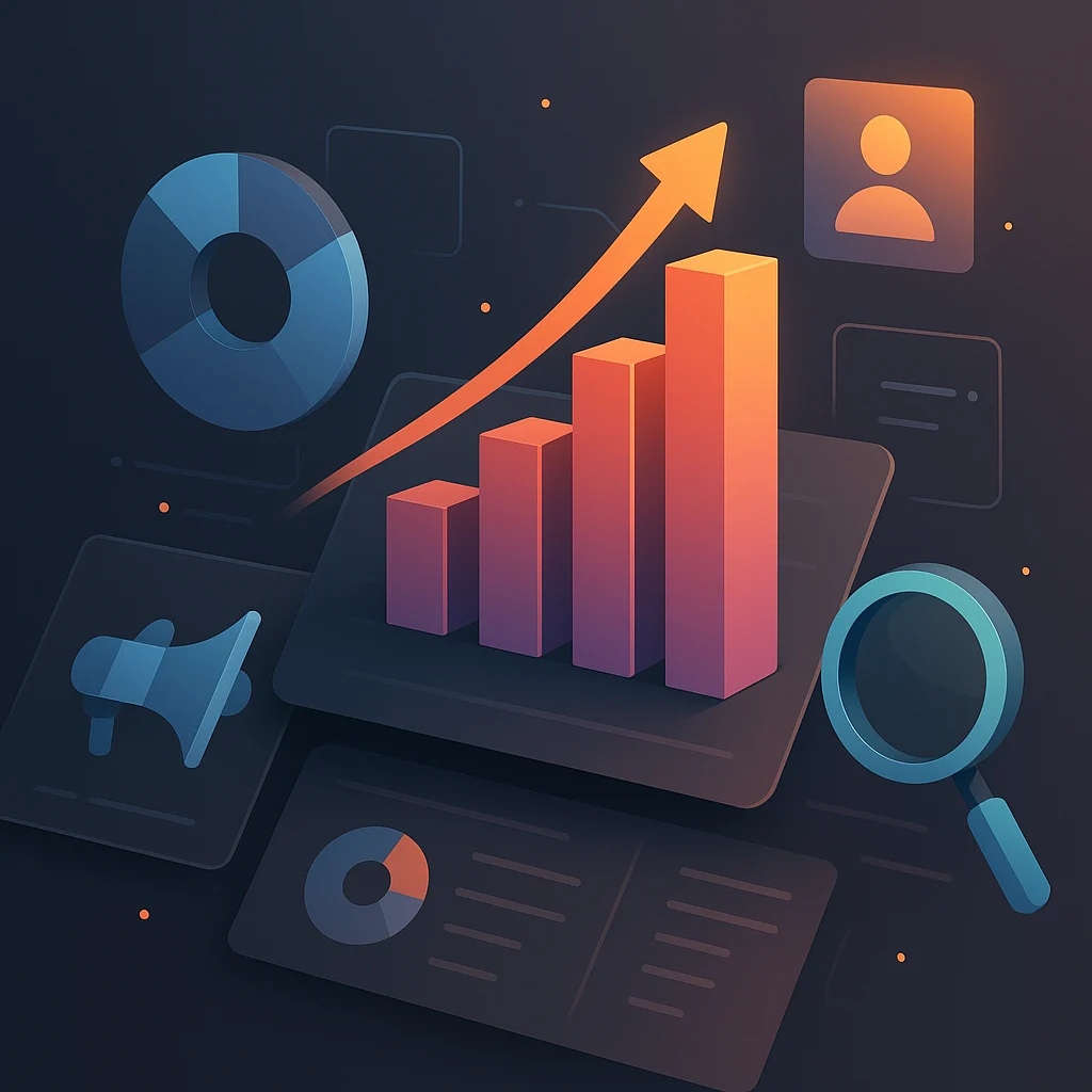 Apstraktni digitalni marketing vizual