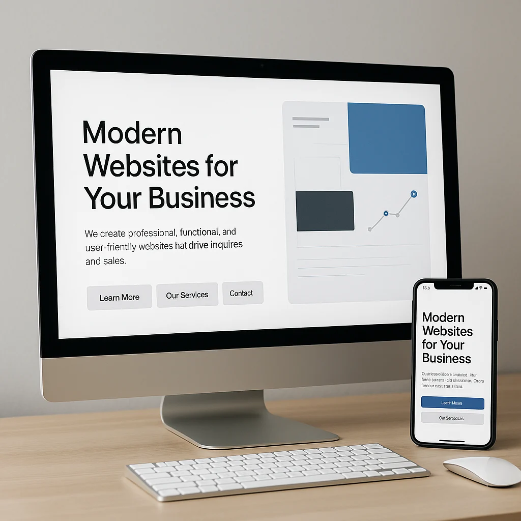 Apstraktni prikaz modernog web sučelja na računalu i mobilnom uređaju